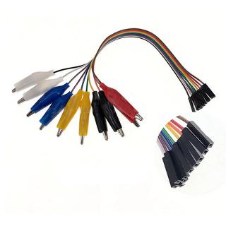 JUMPER WIRE FEMALE TO ALLIGATOR CLIP 10PINS FLAT CABLE 20CM
SKU:261623