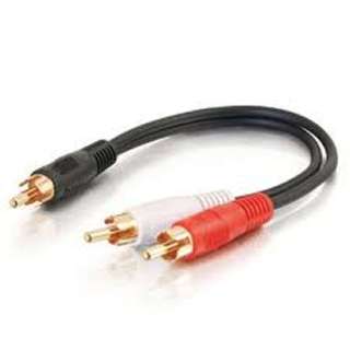 RCA CABLE ASSY Y 2MALE-1MALE 6IN