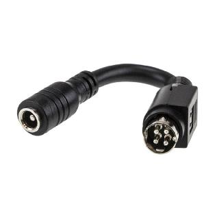DC POWER CONNECTOR 2.1MM TO 4PIN MALE/MALE 2.1X5.4MM TO CIRCULAR