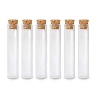 VIALS CLEAR GLASS WITH CORK LID