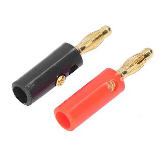 Banana Plug Sc/hole Std Red/blk 