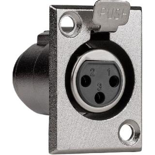 Xlr 3jk Chasis Mount Tin Solder Lock Metal