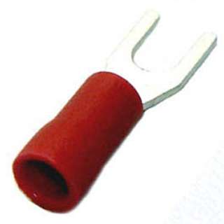 SPADE TERM RED #6 22-18AWG