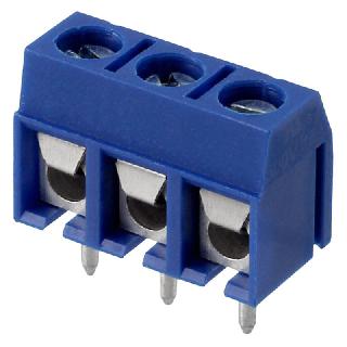 Term Block 3p Pcst 5mm 7.65mm Wide Blue