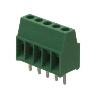 Term Block 5p Pcst 2.54mm 18-30 Awg 6a/125v Grn Side Entry