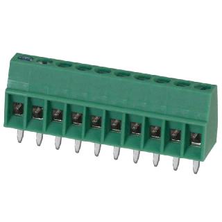Term Block 10p Pcst 2.54mm 18-30 Awg 6a/125v Grn Side Entry