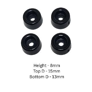 FEET RUBBER ROUND 15X8X13MM