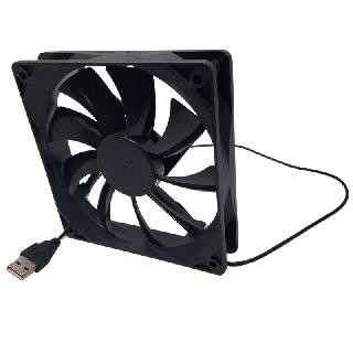 FAN DC 5V 4.7X1IN WITH USB A MALE CONN BLK PLASTIC