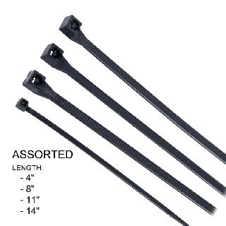 CABLE TIE ASSORTED BLK