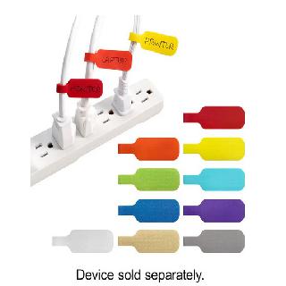 CABLE MARKER -LABELS HOOK & LOOP ATTACHMENT ASSORTED 10PCS/PACK