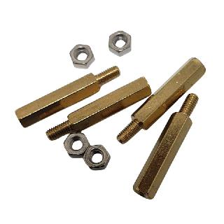 Standoff With Nut M3 10mm Metal Hex - 4 Sets