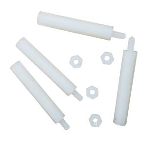 Standoff With Nut M3 10mm Nylon Hex - 4 Sets