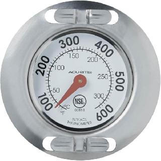 THERMOMETER FOR GRILL SURFACE 50F TO 600F TEMP RANGE
