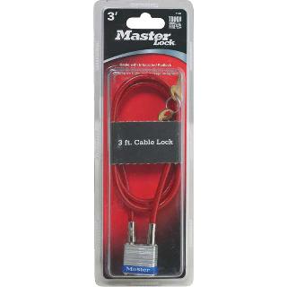 CABLE PADLOCK & KEY 36IN MULTI-PURPOSE VINYL COATED
SKU:255967