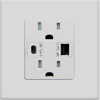 ELECTRICAL RECEPTACLE 2POS USB-A
