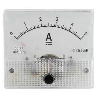 PANEL METER DC 0-5A 2.5X2.1IN 2.5% ACCURACY MOUNT 52MM