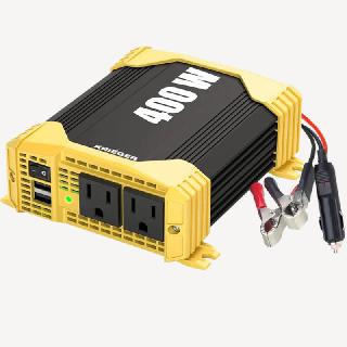 Inverter Dc/ac 400watts Dual O/p 110vac To 12vdc 2.4a Usb Ports