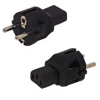 Ac Adapter Euro Plug To C13 Jack 2pin Male To C13 Female 10a 250v