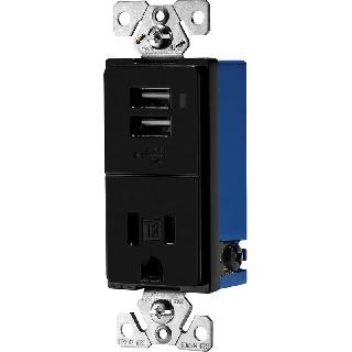 ELECTRICAL RECEPTACLE 1POS USB-A