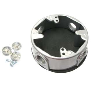 ELECTRICAL BOX 4INCH ROUND WP 1.5IN DEEP 4 O/LET W/0.5IN HOLE
SKU:237867