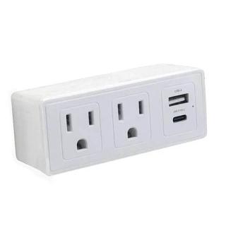 Wall Tap 2 O/let 300j Surge With 1 Usb-a & Usb-c 2.4a