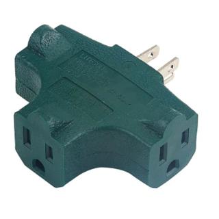 WALL TAP 3-OUTLET GREEN