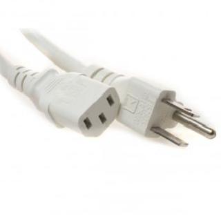 Inst Cord 3/18 10ft Rnd Wht Svt Plug Nema 5-15p To Fem Iec C13