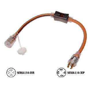 INST CORD 4/10 2FT 250V 30A-20A W/CKT BRKER L14-20R TO L14-30P
SKU:251238