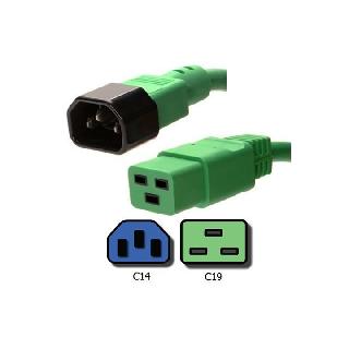 JUMPER CORD EXT C14 TO C19 3/14 4FT RND GREEN FOR DATA CENTERS
SKU:252402