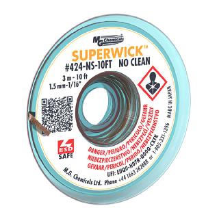 SOLDER WICK #2 YELLOW 15MM 10FT NO CLEAN STATIC FREE 1/16IN
SKU:264075