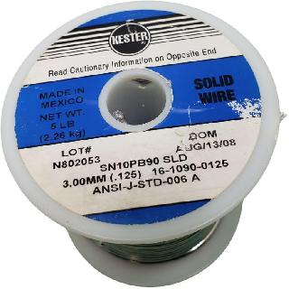 SOLDER WIRE 10/90 SOLID 5LB 3MM 0.125IN DIA SN10PB90
SKU:268121