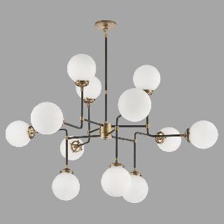 BISTRO MEDIUM CHANDELIER IN HAND RUBBED ANTIQUE BRASS WHT GLASS
SKU:269424