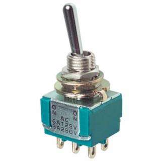 TOGGLE SWITCH MOM 2P2T 6A (ON)-