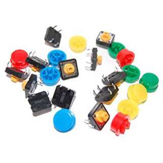 PUSH SWITCH MOM 1P1T NO PCST SQR 12X12MM ACT HT 4.5MM ASSTD COLOR
SKU:249474