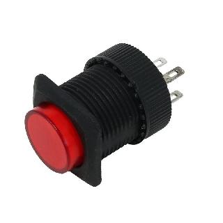 PUSH SWITCH LIT LATCH RED 1P1T