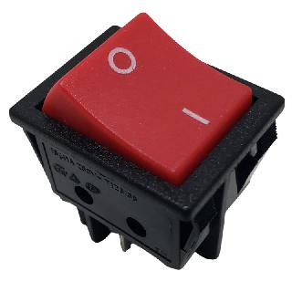 ROCKER SWITCH 2P1T 16A ON-OFF 125VAC QT 22X30MM RED