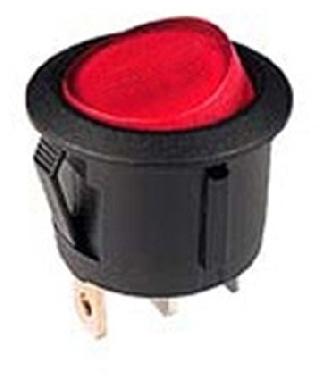 ROCKER SWITCH LIT 1P1T 10A RED