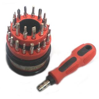 SCREWDRIVER MULTIBIT 30 IN 1 SLOT/PHIL/HEX/TORX 32PC/SET
SKU:252212