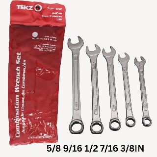 WRENCH COMBINATION SAE 5PC/SET ASSORTED SIZES