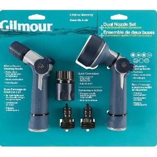 DUAL NOZZLE SET WITH AUTO SHUT OFF QUICK CONNECTORS