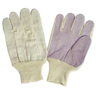 GLOVES LEATHER PALM GRY LARGE