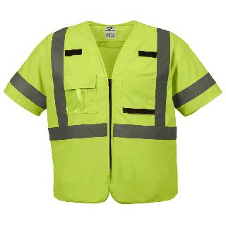 SAFETY VEST REFLECTIVE 10 POCKET L/XL CLASS 3