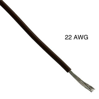 WIRE STRANDED 22AWG 100FT BROWN