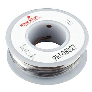 WIRE SOLID 22AWG 25FT BROWN FT1 TR64 90C
