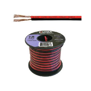 DC WIRE 18AWG RED/BLK PAIR 25FT