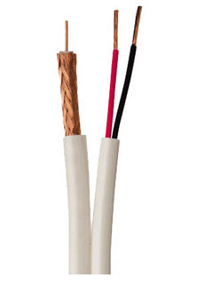 SIAMESE CABLE RG59 18AWG/2C WHT