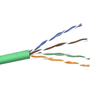 CABLE CAT5E FT4 SOL GRN 500FT