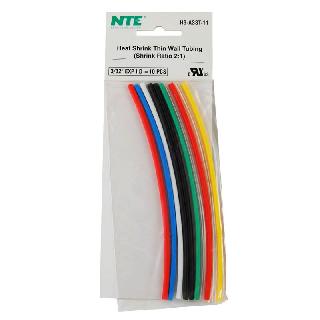 TUBING HST 3/32IN X 6IN ASSORTED COLORS 10PCS/PACK SHRINK 2:1
SKU:268365