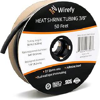 TUBING HST 3/8INX50FT DW BLK 3:1 ROLL W/ADHESIVE
SKU:268391