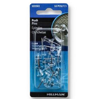 PUSH PINS CLEAR 16PCS/PACK 
SKU:269292